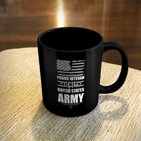 Image of Ceramic Coffee Mug Black Proud Veteran of the United States