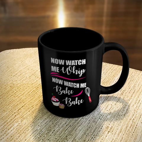 Image of Ceramic Coffee Mug Black Watch Me Whip and Bake