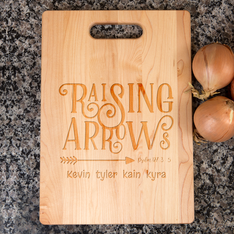 Image of Raising Arrows Personalized Maple Cutting Board