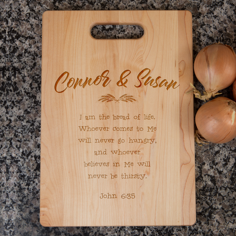 Image of John 6:35 Personalized Cutting Board