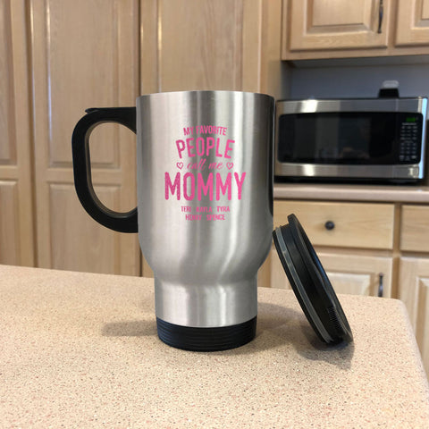 Image of Favorite People Personalized Metal Coffee and Tea Travel Mug