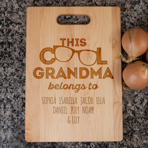 Image of This Cool Grandma Belongs To Personalized Cutting Board