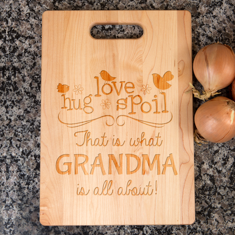 Image of Love Hug Spoil Personalized Maple Cutting Board