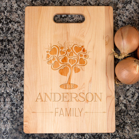 Image of Family Tree Personalized Maple Cutting Board