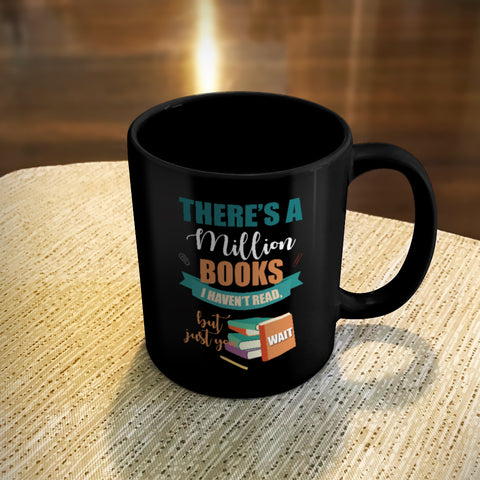 Image of Ceramic Coffee Mug Black Million Books