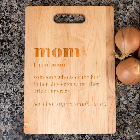 Image of Mom Definition Maple Cutting Board