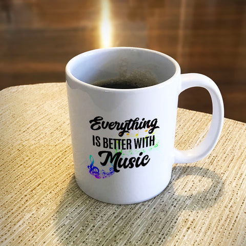 Image of Better With Music Ceramic Coffee Mug