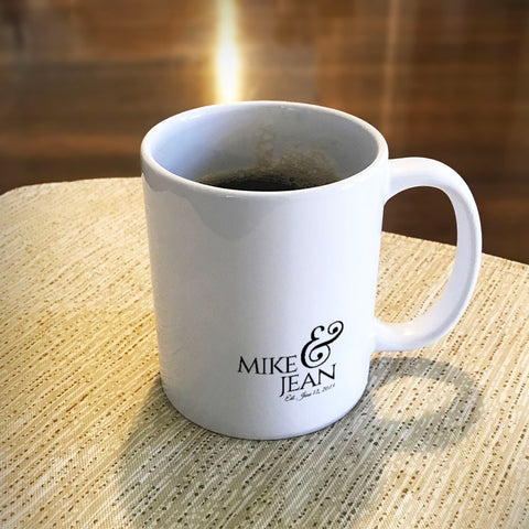 Image of Anniversary Personalized Ceramic Coffee Mug