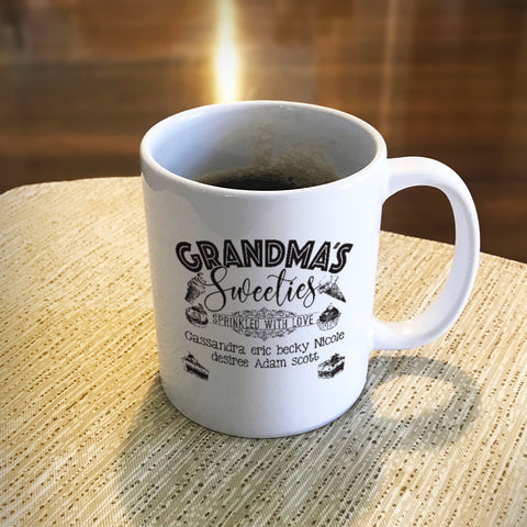 Image of Grandma's Sweeties Personalized Ceramic Coffee Mug