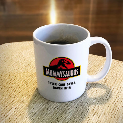 Image of Mummysaurus Personalized Ceramic Coffee Mug