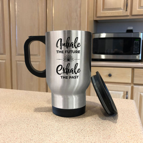 Image of Metal Coffee and TeaTravel Mug Inhale Exhale
