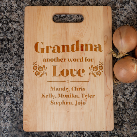 Image of Grandma Another Word For Love Personalized Cutting Board