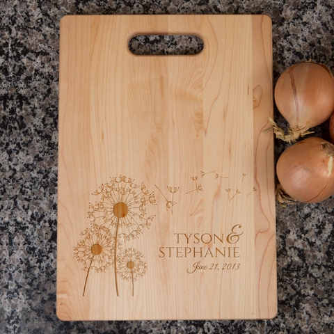 Image of Dandelion Love Personalized Cutting Board