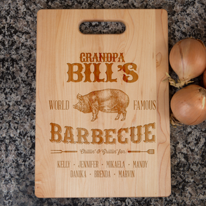 Grandpa's Barbecue Personalized Cutting Board