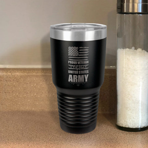 Image of Proud Veteran of the United States Army Stainless Steel Tumbler