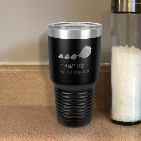 Image of Mama Bird Personalized Stainless Steel Tumbler
