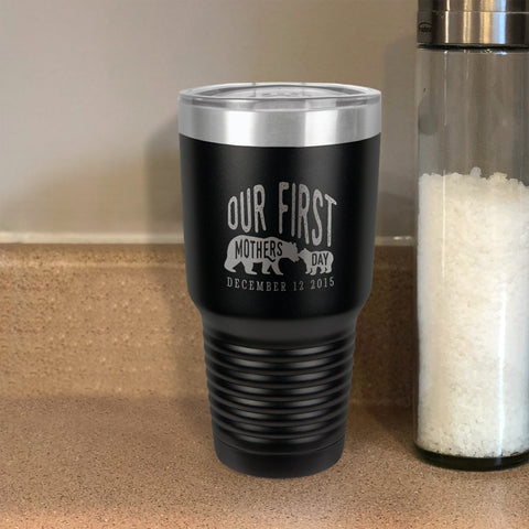 Image of First Mothers Day Personalized Stainless Steel Tumbler