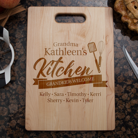 Image of Grandma's Kitchen Personalized Cutting Board