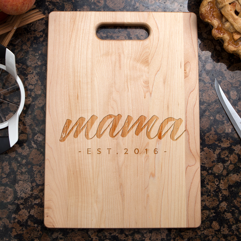 Image of Mama Est Personalized Maple Cutting Board