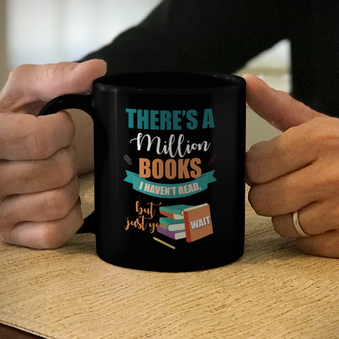 Image of Ceramic Coffee Mug Black Million Books