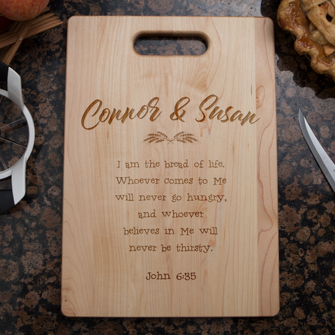 Image of John 6:35 Personalized Cutting Board