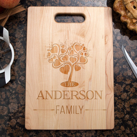 Image of Family Tree Personalized Maple Cutting Board