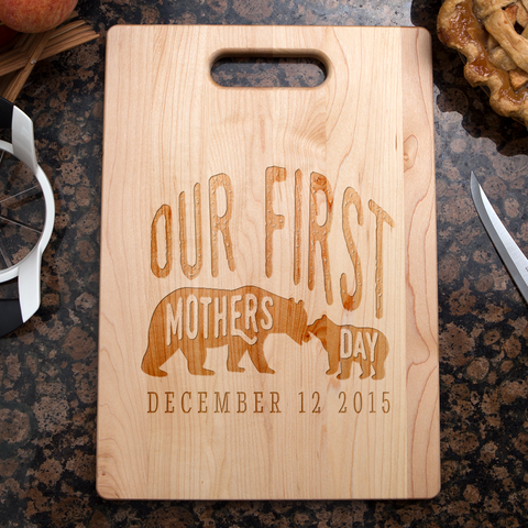 Image of First Mothers Day Personalized Maple Cutting Board