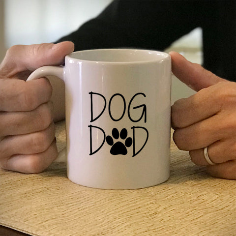 Image of Dog Dad White Ceramic Mug