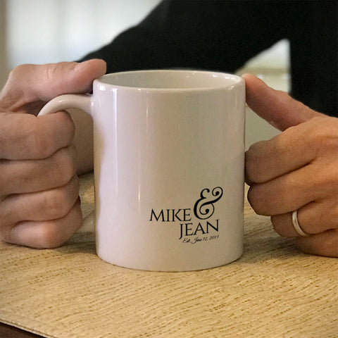 Image of Anniversary Personalized Ceramic Coffee Mug
