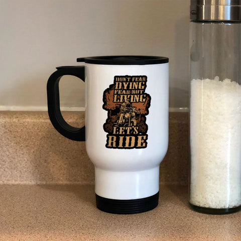 Image of Metal Coffee and Tea Travel Mug Bikers
