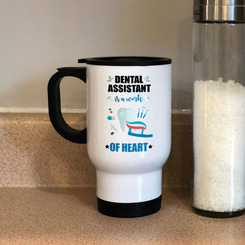 Image of Metal Coffee and Tea Travel Mug Work of Heart
