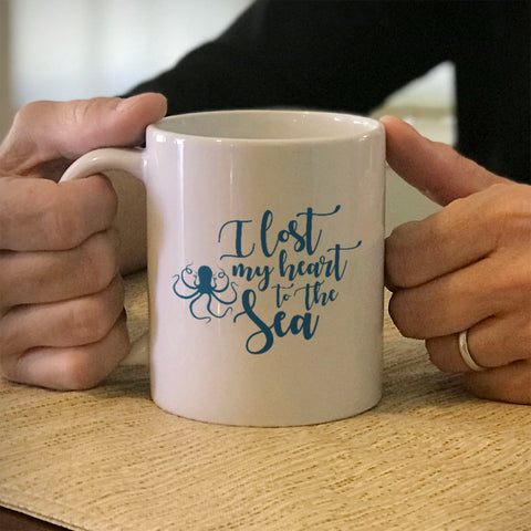 Image of Ceramic Coffee Mug I Lost My Heart To The Sea