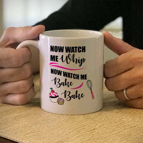 Image of Ceramic Coffee Mug Watch Me Whip and Bake