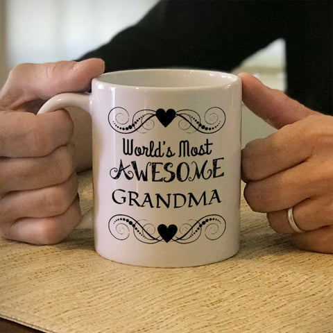 Image of Awesome Grandma Personalized Ceramic Coffee Mug