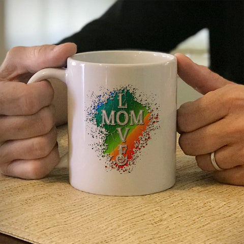 Image of Mom Love Ceramic Coffee Mug