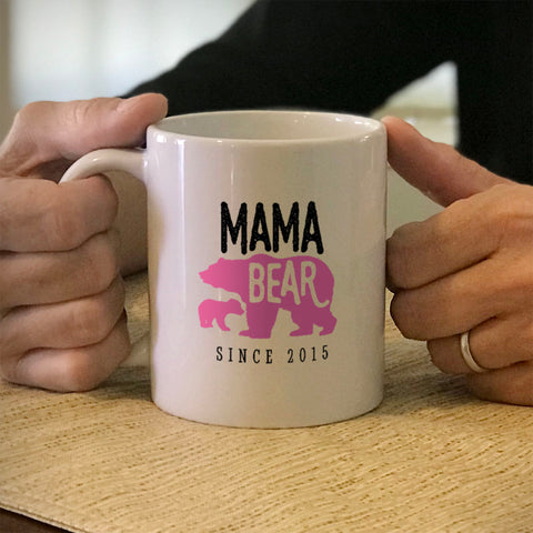 Image of Mama Bear Personalized Ceramic Coffee Mug