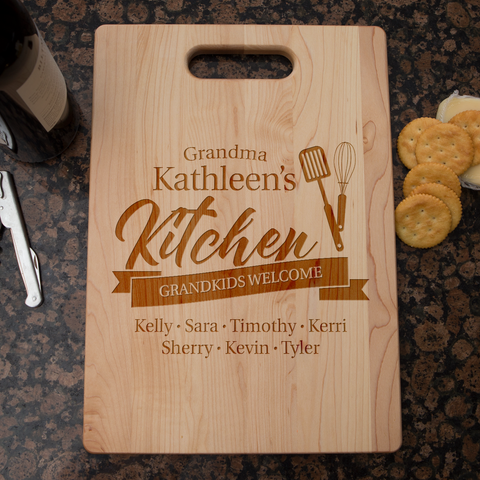 Image of Grandma's Kitchen Personalized Cutting Board