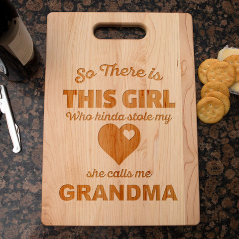 Image of So There Is This Girl Personalized Maple Cutting Board
