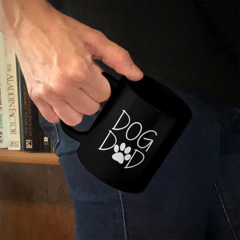Image of Ceramic Coffee Mug Black Dog Dad