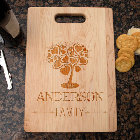 Image of Family Tree Personalized Maple Cutting Board