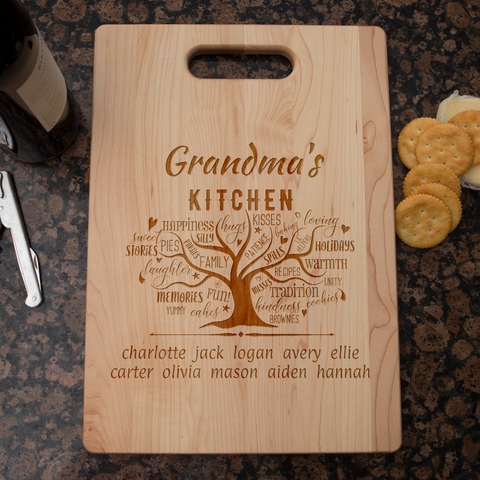 Image of Grandma's Kitchen Personalized Cutting Board