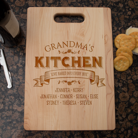 Image of Love Baked Into Every Bite Personalized Cutting Board