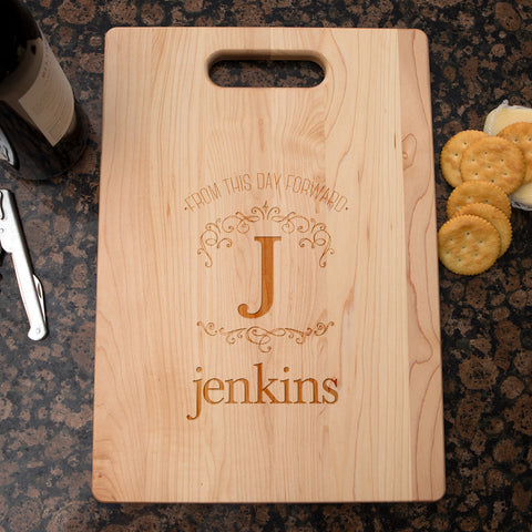 Image of From This Day Forward Personalized Maple Cutting Board