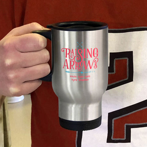 Image of Raising Arrows Personalized Metal Coffee and Tea Travel Mug