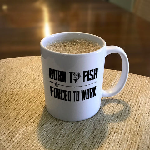 Image of Born To Fish Ceramic Coffee Mug