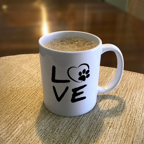 Image of Ceramic Coffee Mug Love Paw