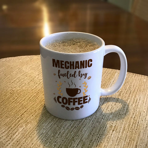 Image of Personalized Ceramic Coffee Mug Fueled by Coffee