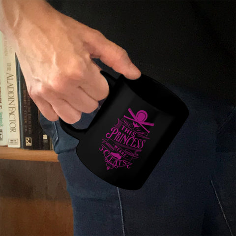 Image of Ceramic Coffee Mug Black This Princess Wears Cleats