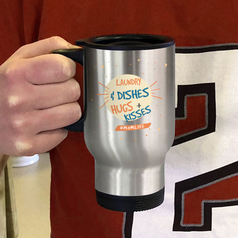 Image of Metal Coffee and Tea Travel Laundry & Dishes Hugs + Kisses