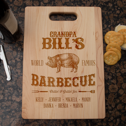 Image of Grandpa's Barbecue Personalized Cutting Board